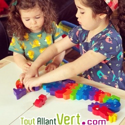 Puzzle en bois Dragon color� de 1 � 25