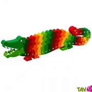 Puzzle en bois Crocodile color� de 1 � 25