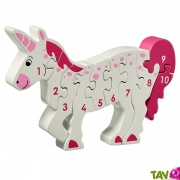 Puzzle en bois licorne avec nombres de 1 � 10