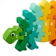 Puzzle en bois dinosaure avec nombres de 1 � 10