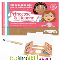 Kit de maquillage bio 3 couleurs, Princesse et Licorne pour enfants