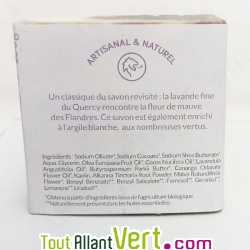 Savon Bio Surgras Lavande du quercy et Mauve des flandres 100g