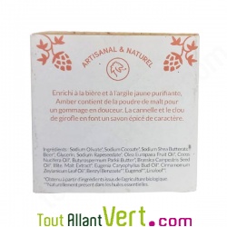 Savon Gommage Bio Surgras cannelle, girofle et bi�re, sapinnifi� � froid 100g