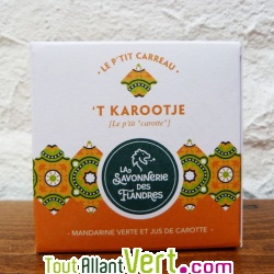 Savon cheveux et coprs Bio Mandarine verte et Carotte 100g