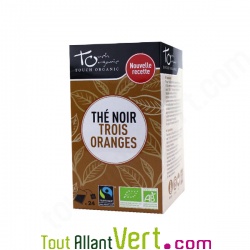 Th� noir aux trois oranges bio de Chine, bo�te de 24 sachets