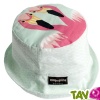 Chapeau Bob enfant Flamant rose bleu ciel en coton biologique Taille L, 4-6 ans, 52-54cm
