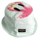 Chapeau Bob enfant Flamant rose bleu ciel en coton biologique Taille L, 4-6 ans, 52-54cm