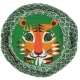 Chapeau Bob enfant Tigre vert en coton biologique Taille M, 2-3 ans, 49-51cm