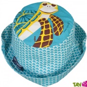 Chapeau Bob enfant Tortue bleu azur en coton biologique