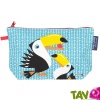 Trousse � crayons Toucans en coton biologique 22 x 13 cm
