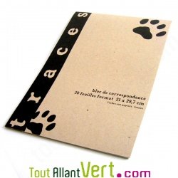 Bloc de correspondance rustique Empreinte recycl� A4