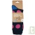 Chaussettes Femme Coton Bio, uni marine et grands pois roses 35-38