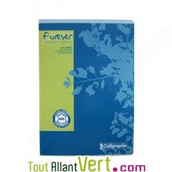 Cahier recycl� Grands Carreaux A4 96p Bleu Forever