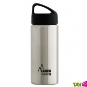 Gourde inox isotherme 0,50 litre, large goulot et bouchon  visser
