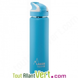 Gourde turquoise inox isotherme 750ml bouchon paille