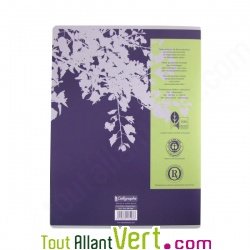 Cahier recycl 24x32cm Grand carreaux 96p Bleu Forever