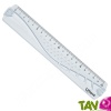 R�gle plate 20 cm en plastique recycl� et gradu�
