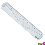 Rgle plate 20 cm en plastique recycl et gradu