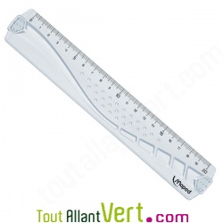 R�gle plate 20 cm en plastique recycl� et gradu�