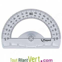 Rapporteur 180 en plastique recycl, 12cm
