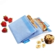 Sac � gouter Snack\'NGo Duo Bleu avec 2 pochettes r�utilisable et lavable