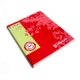 Cahier recycl� Grand carreaux 17x22cm 96p Rouge Forever