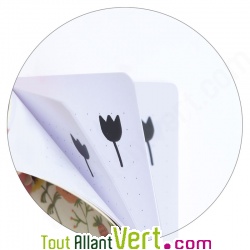 Carnet recycl� 15x21 cm Fleur, Julie Adore