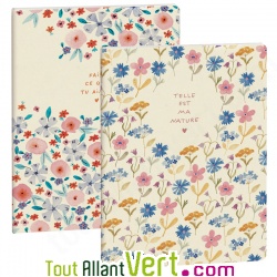 Carnet recycl� 15x21 cm, Julie Adore