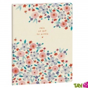 Carnet recycl� 15x21 cm Fleur, Julie Adore