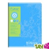 Cahier recycl� Petits Carreaux 17x22cm 96p Bleu Forever