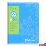 Cahier recycl Petits Carreaux 17x22cm 96p Bleu Forever