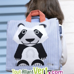 Sac  dos maternelle enfant bio Panda 23 x 23 x 7.5 cm