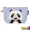 Trousse d'�cole en coton bio Panda grande taille 22 x 13 cm