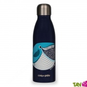 Bouteille enfant 500 mL en inox Baleine, Qwetch x Coq en Pte