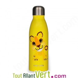 Bouteille inox rutilisable enfant 500 mL Lion, Qwetch x Coq en Pte