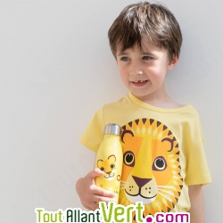 Bouteille inox rutilisable enfant 500 mL Lion, Qwetch x Coq en Pte