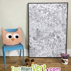 Poster grand format � colorier Montagnes 70 x 100 cm