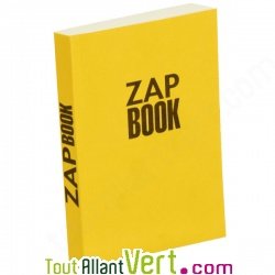 Bloc uni encoll� recycl� A6 80g 320 pages Jaune s�rie ZapBook