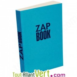 Bloc uni encoll� recycl� A6 80g 320 pages Bleu s�rie ZapBook