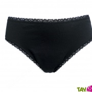 Culotte menstruelle flux lgers en coton bio, Noir, taille 44