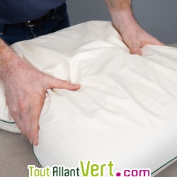 Oreiller en latex d\'h�v�a 60x60cm, Mille Oreillers