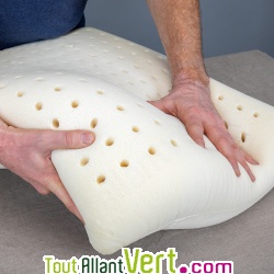 Oreiller en latex d\'h�v�a 60x60cm, Mille Oreillers