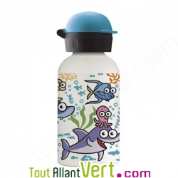 Gourde enfant en inox isotherme, Animaux de la Mer, 350mL