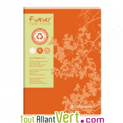 Cahier recycl� Grands Carreaux A4 96p Orange Forever