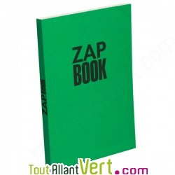 Bloc uni encoll� recycl� A5 80g 320 pages Vert s�rie ZapBook