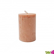 Petite Bougie cylindre Saumon en st�arine 100% v�g�tale, 20H