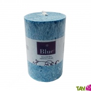 Grande Bougie cylindre Bleu en starine 100% vgtale, 50H
