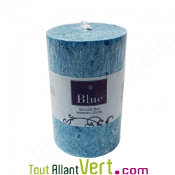 Grande Bougie cylindre Bleu en st�arine 100% v�g�tale, 50H