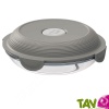 Assiette en verre avec couvercle �tanche gris