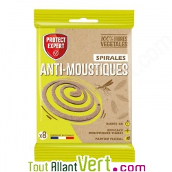 Lot 8 spirales rpulsives anti-moustiques en 100% fibres vgtales